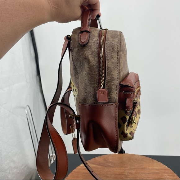 Coach Campus Backpack 23 Signature Canvas 32715 Beige / Brown PVC Leather Bag - Picture 5 of 16